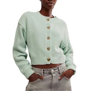 Free People Lila Mint Green Women's Cardigan